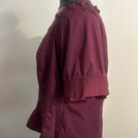 Ashley Stewart Burgundy off the shoulder top, size 2X - Picture 2 of 4